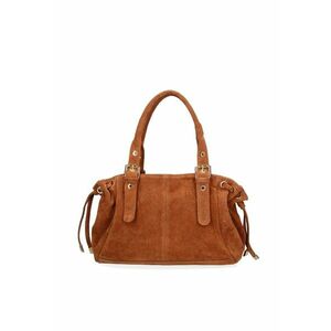 Geanta de piele intoarsa Lumena Lux - Caramel imagine