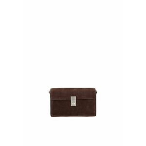 Geanta crossbody de piele intoarsa Celeste Prime - Maro inchis imagine