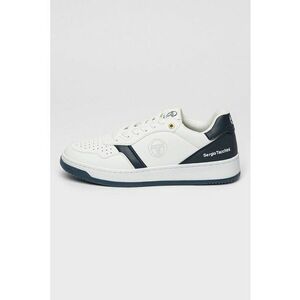 Pantofi sport din piele ecologica cu perforatii Tropea - Alb optic/Bleumarin imagine