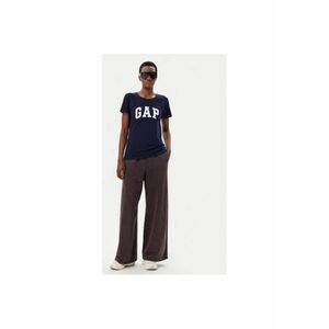 Tricou din bumbac cu logo - Bleumarin imagine