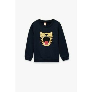 Bluza de trening de bumbac cu imprimeu - Galben/Bleumarin imagine