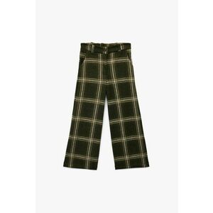 Pantaloni ampli in carouri - Verde/Bej imagine
