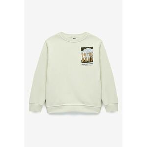 Bluza de trening cu imprimeu discret - Verde pal imagine