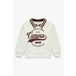 Bluza de trening din amestec de bumbac cu imprimeu - Visiniu/Alb fildes imagine