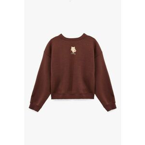 Bluza de trening din amestec de bumbac - Maro inchis imagine