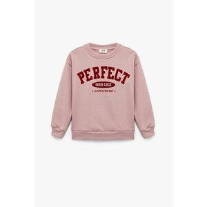 Bluza de trening cu imprimeu text - Roz deschis imagine