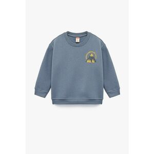 Bluza de trening cu decolteu la baza gatului - Albastru prafuit imagine