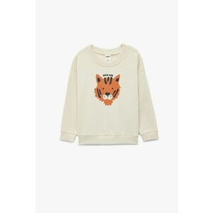 Bluza de trening din bumbac cu imprimeu - Crem imagine