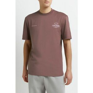 Tricou de bumbac cu imprimeu - Violet prafuit imagine