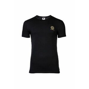 Tricou de casa cu decolteu rotund si logo - Negru imagine