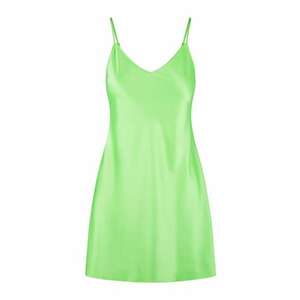 Neglijeu de satin cu bretele ajustabile - Verde lime imagine