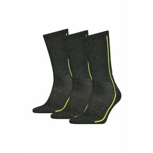 Set de sosete unisex - lungi striate - 3 perechi - Gri inchis imagine
