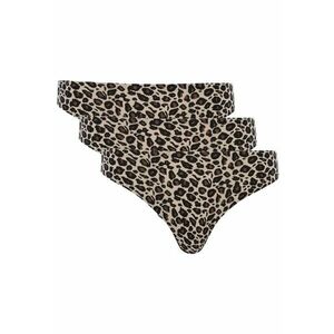 Set de chiloti cu animal print - fara cusaturi -3 perechi - Negru/Bej imagine