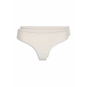 Set de chiloti tanga fara cusaturi - 2 perechi - Bej imagine