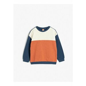Bluza de trening cu model colorblock - Bleumarin imagine
