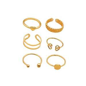 Set 6 inele aurii - forme diverse - Svea C5 - imagine