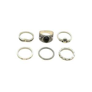 Set 6 inele argintii - forme diverse - Nela C3 - imagine