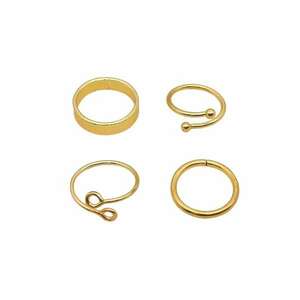Set 4 inele aurii - forme diverse - Neia C2 - imagine