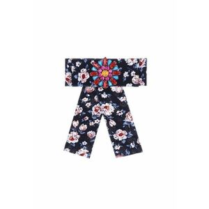 Brosa tip jabou - cu flori si pietre multicolore - Sabrin C21 - Bleumarin imagine