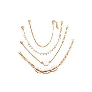 Set 4 bratari - aurii - cu scoici metalice - Peppi C6 - imagine