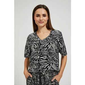 Camasa din viscoza neagra cu model - Negru imagine