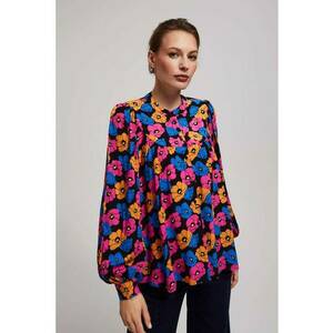 Camasa floral - Negru imagine