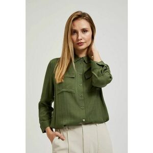 Camasa khaki cu buzunare si maneci lungi - Kaki imagine