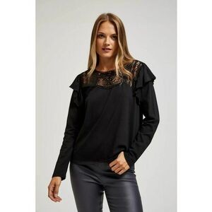 Bluza neagra cu dantela - Negru imagine