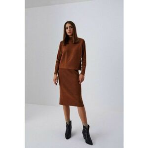 Fustă midi caramel - tricotat - Caramel imagine