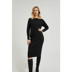 Fustă creion talie înaltă - Negru imagine