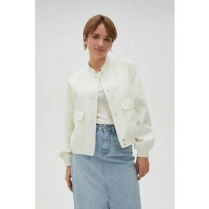 Jacket bomber alb cu buzunare Off White - Alb imagine