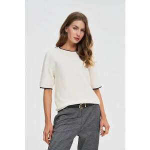 Pulover cu maneca scurta alb Off White - Off White imagine