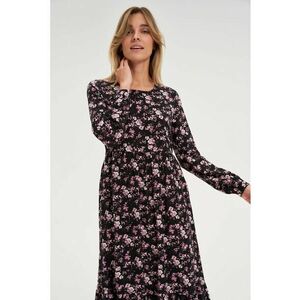 Rochie midi cu imprimeu floral negru - Negru imagine
