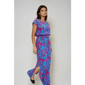 Rochie Maxi din Vascoza Fucsia - Fucsia imagine