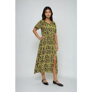 Rochie din viscoza galbena - Galben imagine