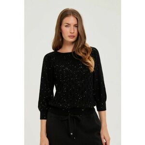 Pulover negru cu paiete - Negru imagine