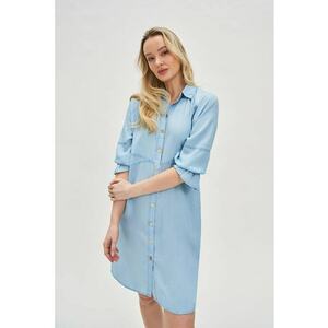 Rochie din lyocell albastra - BLUE imagine