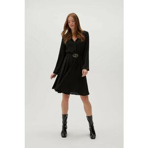 Rochie Camasa cu Cureaua Eleganta Neagra - Negru imagine