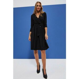 Rochie neagra pentru femei cu curea - Negru imagine