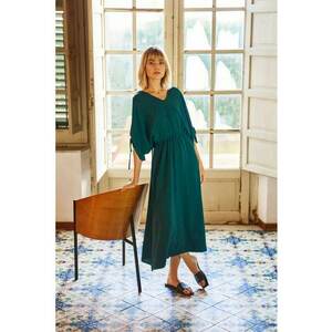 Rochie Midi Verde - Verde inchis imagine