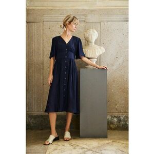 Rochie din vascoza bleumarin - Bleumarin imagine