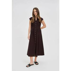 Rochie Midi Croita - Maro inchis imagine