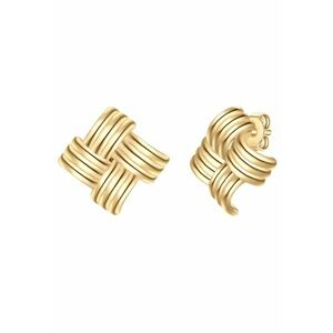 Cercei din aliaj placati cu aur de 14K - Auriu imagine