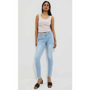 Blugi - albastri - rupti - push up - bumbac/elastan - Albastru imagine