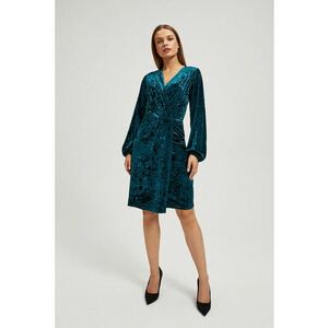 Rochie din catifea - Verde inchis imagine