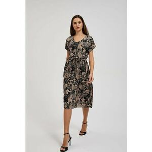 Rochie neagra mulata cu flori - Negru imagine