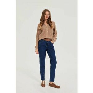 Jeans cu brau bleumarin - Bleumarin imagine