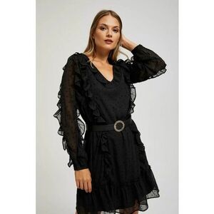 Rochie cu volane - Negru imagine