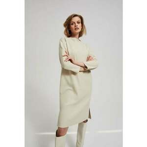 Rochie simpla cu maneci 3/4 - Bej imagine