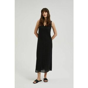 Rochie cu Decupaj cu Decolte in V Neagra - Negru imagine